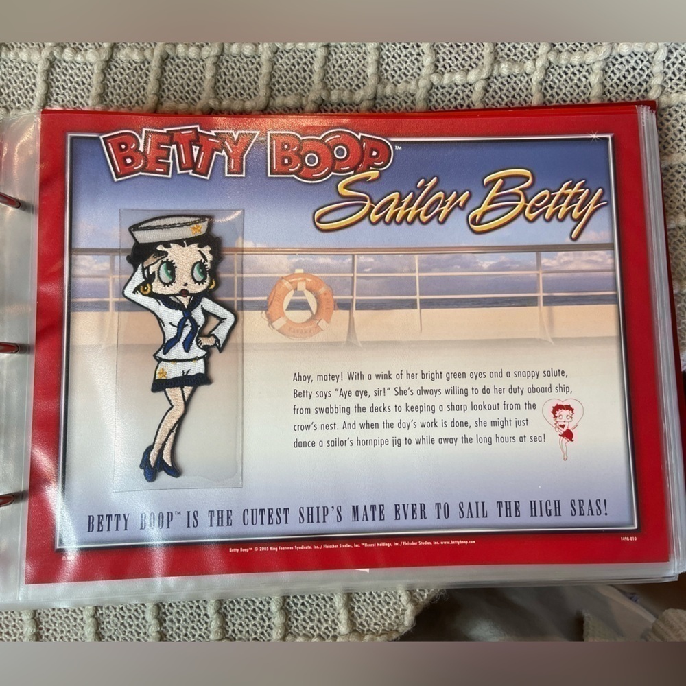 Vintage Betty Boop Patch Collection Binder Willabee & Ward WWII Series w Sleeves - Picture 12 of 16